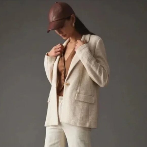 Anthropologie Jackets & Blazers - ANTHROPOLOGIE X SANCTUARY Bryce Knit Blazer Womens Sz XXS Cream Jacket